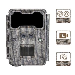 Wholesale Outdoor hunting camera KW696 dual-lens 30MP waterproof IP67 1080p night vision up to 512GB storage no-glow trail camera from china suppliers