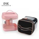 Custom PVC Clear Large Capacity Travel Makeup Bag Case with Mirror