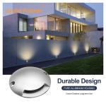 Side Emitting Recessed Step Inground Light Round Low Voltage 1W DC 24V 3000k