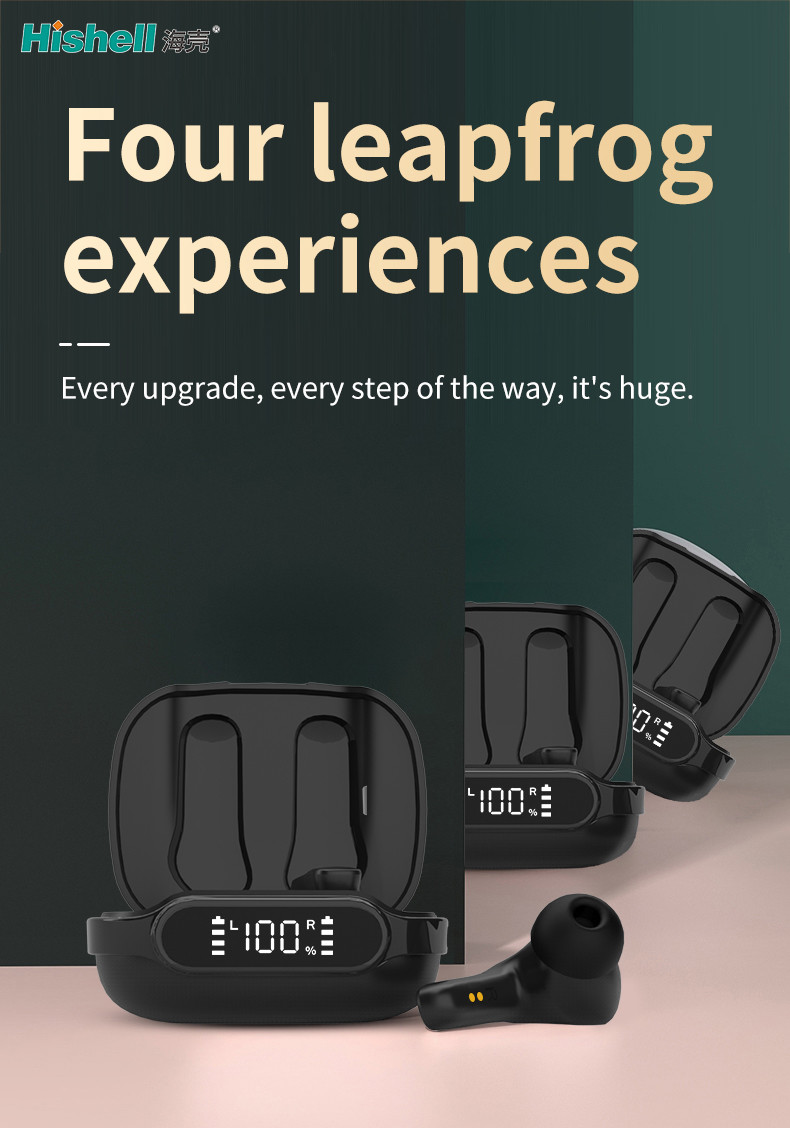 Digital Display Hifi Bluetooth Headset Type C TWS Wireless Earbuds L52X