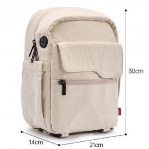 China Slr Canvas Camera Bag Photography Shoulder Crossbody Bag With Waterproof Cover on sale