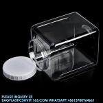 Plastic Jars, Plastic Gallon Containers With Lids, Large Square Plastic Food