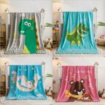 100 Polyester Fleece Throw Blankets Machine Weaved For Living Room
