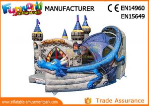Wholesale 0.55mm PVC Tarpaulin Dragon Bouncer House With Slide / Inflatable Bouncer Castle from china suppliers