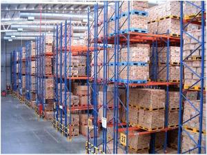 China Double Deep Industrial Pallet Racks , Warehouse Storage Steel Pallet Racking on sale