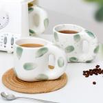 Creativity Porcelain Mugs Hand-Painted Cute Color Glaze Splash Ink Mug