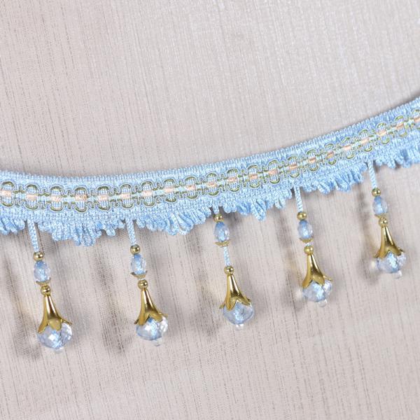 Handmade fashionable chain beads lace tassels fringes for curtain/sofa/pillow