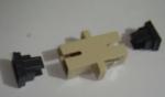 ISO RoHS Plastic Simplex SC/PC Multimode Fiber Optic Adapter beige color