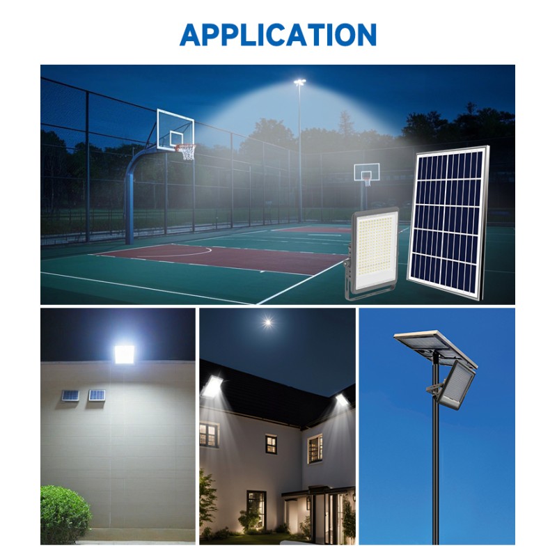 Energy Saving Solar Flood Light 160lm/W Intelligence Outdoor Renewable Lighting