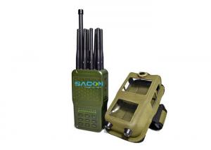 China Handheld GPS WIFI Cell Phone Signal Jammer 12V DC Charge with Nylon Cover on sale