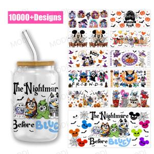 Wholesale UVDTF Cup Wraps Transfers Wholesale Transfer Printing Crystal Sticker Custom Halloween Decorations Dtf Uv Cup Wrap 16oz from china suppliers