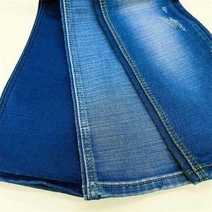 Wholesale Rich Hatch Cross Slub Fake Knitted Denim Fabric Material Firm Hand Feel from china suppliers