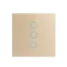 Buy cheap Tuya Eu standard 3gang APP Control Glass Touch Operated Smart Wifi Light Dimmer from wholesalers