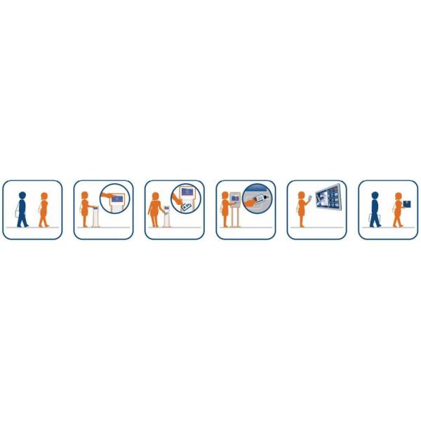 Customized Color Wired Service Center Queue Ticketing System