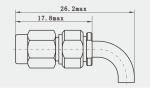 MSSM Male Right Angle Stainless Steel RF Connector for CXN3506/MF108A Cable