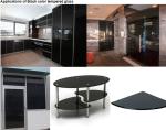 5mm 6mm Tempered Glass Panels for Table Tops Black Toughened Glass