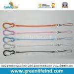 Carabiner Long Stretchable Bungee Cord Tether W/Split Ring