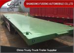 40ft 20ft 3 Axles Flatbed Container Trailer , Container Semi Trailer 60-70Tons