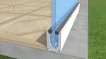 Powder-Coated Durable Aluminum Glass Fence Panels For Poolside Safety