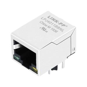 Wholesale LPJ4011BBNL 10/100 Base-T RJ45 with Transformer Magnetics Jack Tab Down Green/Yellow LED from china suppliers
