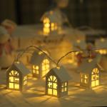 3500K Warm White House Shape Fairy String Lights 1.5M 10L for Christmas Indoor