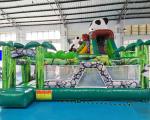 1000D Panda Inflatable Bounce House Combo For Hotel