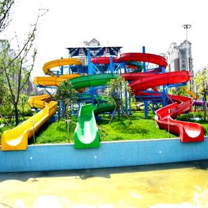 Wholesale 6-8mm Thick High Water Slides Large Water Slide For Water Amusement Park from china suppliers