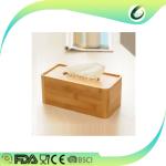 bamboo wood restaurant tissue box