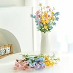 7x44cm Handmade Knitted Forget-Me-Not Bouquet Crochet Artificial Flower