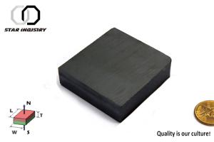 Wholesale Customised Small Ceramic Magnets , Y35 Ferrite Bar Magnets Black Color from china suppliers