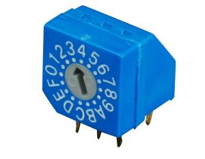 China OEM / ODM Electronic Switches 16 Position Coded Rotary Switch 10x10mm on sale
