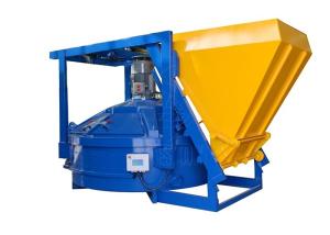 Wholesale Self Loading Vertical Shaft Concrete Pan Mixer 0.5m3 For Block Precast Industry from china suppliers