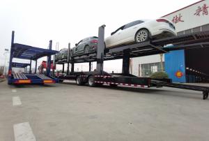Wholesale Hot Saling Van-type 2 Axles 6-8 Units Car Carrier /Transport Semi Trailer with 8 Tires from china suppliers