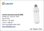 High Brightness Compact Fluorescent Lamps Cfl T4 20W Bulbs 3U Tricolor 8000h