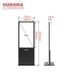HUSHIDA 55inch Commercial Floor-Standing Digital Signage, 1080p Full HD Display