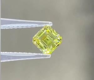 Wholesale HPHT Lab Grown Yellow Diamonds Asscher Fancy Diamond Certified Loose Diamond from china suppliers