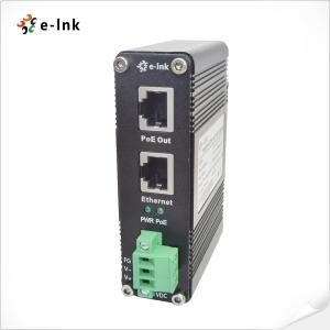 Wholesale DIN Rail PoE Injector 2-Port RJ45 Gigabit 30W High Power Supply Adapter 80~320VDC from china suppliers