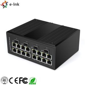 Wholesale No Fan Industrial Ethernet POE Switch 16 Port 10/100/1000BASE-T 4 Port 100/1000BASE-X SFP from china suppliers