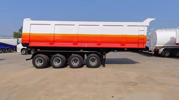 137500 to 26000*2500to2550 height 4 Axles Rear Dump Tipper Truck Trailer 50-100