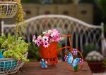 Various Color Design Metal Bicycle Shape Garden Pot Home Decoration