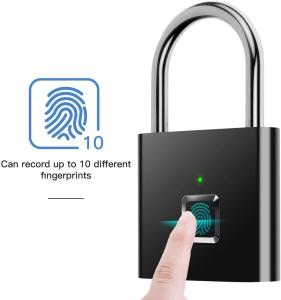Wholesale Portable Smart Fingerprint Padlock USB Charging Keyless Quick Unlock Anti Theft from china suppliers