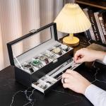 ProCase Watch Box Organizer for Men, 6 Slot Watch Display Case with Drawer,