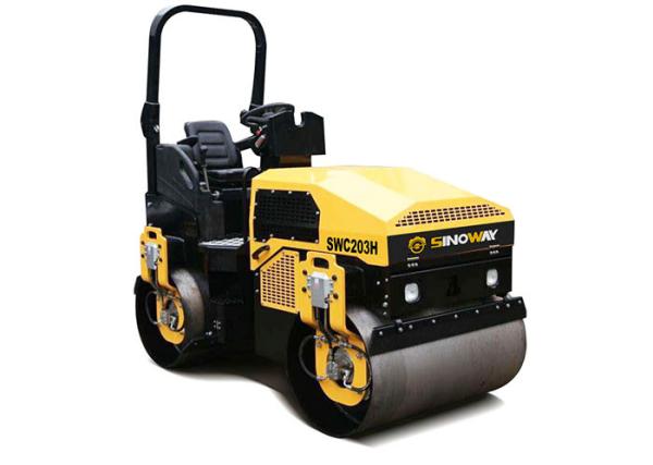Small Hydraulic Transmission Tandem Vibratory Rollers , 3 ton Compact Road