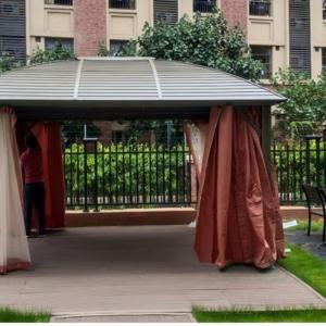 Wholesale Double Roof Pergolas Retractable Gazebo Modern Style Outdoor Hardtop Gazebo from china suppliers