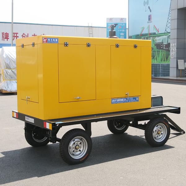 Industrial 50Hz Trailer Diesel Generator , Stable Mobile Generator Set 120KW