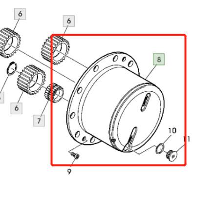 L171156 Planet Pinion Carrier fits for JD tractor models: 6100D, 6120, 6120L,