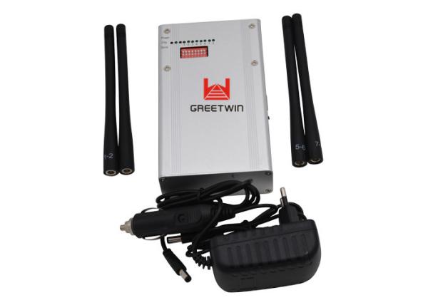 4 Antennas Jam 8 Band Portable Signal Jammer , phone signal scrambler For