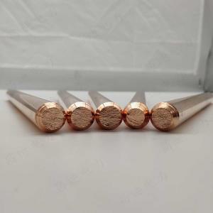 China 60mm 3 Meter Solid Copper Earthing Rod Threaded 5/8 on sale