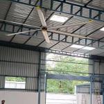 5.0m 16FT Permanent Magnet Synchronous Motor Giant Warehouse Ceiling Fan Sliver