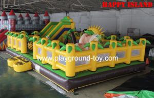 Wholesale PVC Large Kids Inflatable Bouncer Castle , Kids Flower Inflatable Fun City RQL-00205 from china suppliers